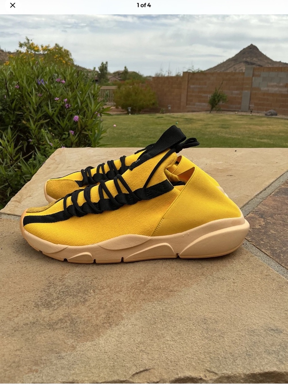 Clear Weather Interceptor Kill Bill Yellow Men’s Shoes with Black Accents